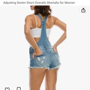 Short Jean Overalls Stretch Denim!